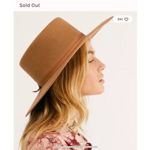 Free People Lack of‎ Color Rancher Boater Tan Australian Wool Western Bolero Hat